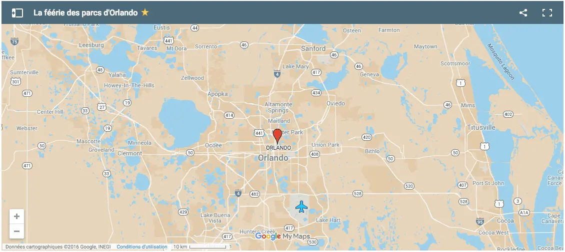 Carte circuit : La féerie des parcs d’Orlando